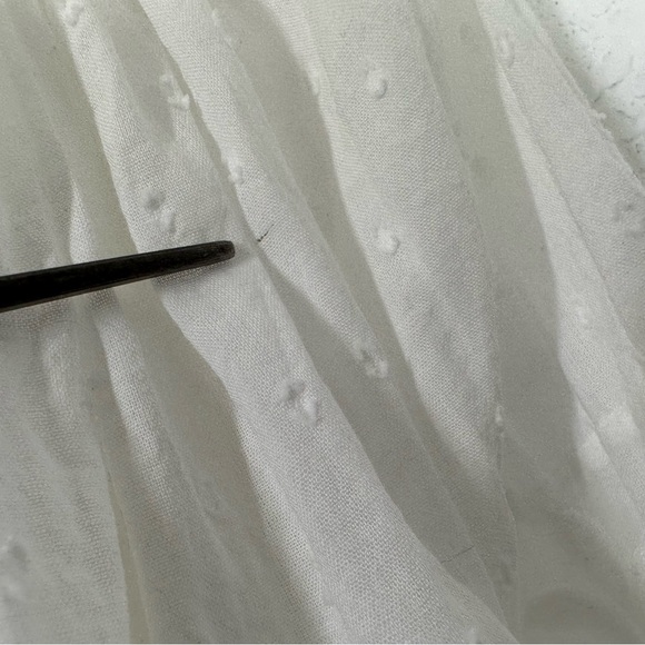 LoveShackFancy Womens Titania Midi Dress Sz 0 White Eyelet Embroidered Romantic - Picture 7 of 11